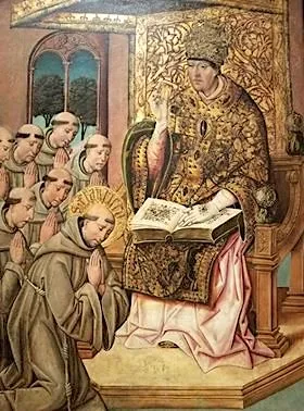 Honorius_III_approving_the_Rule_of_St._Francis,_Bartolome_del_Castro,_c._1500_(Philadelphia_Museum_of_Art)